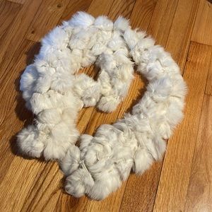 Vintage Ivory Rabbit Fur Scarf